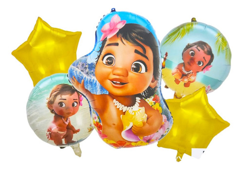 Set De Globos Moana Para Cumpleaños