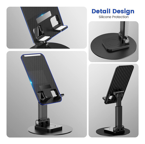 Soporte Para Celular Base Giratoria 360, Soporte Plegable