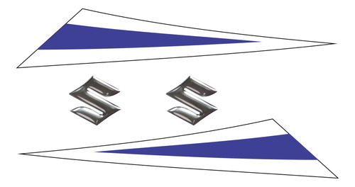 Kit Adesivos Emblemas Tanque Suzuki Gs500 + Etiquetas Fgc