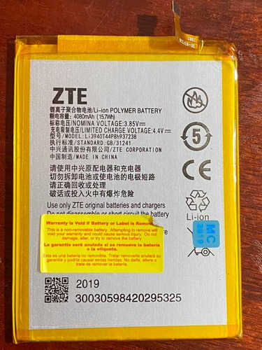 Bateria Zte Z Max Z982 V Ultra Li3940t44p8h937238 4080mahnew