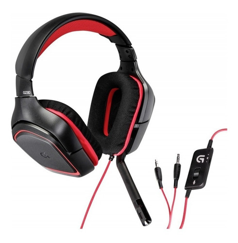 Audífonos Gamer Logitech G Series G230 Negro Y Rojo