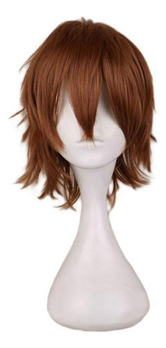Peluca Corta Para Cosplay, Peluca Completa Unisex Con Capas