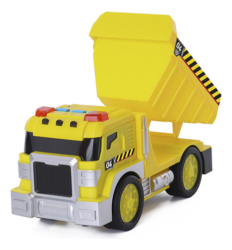 Camión Urbano Con Luz Y Sonido Motor Rush Ik4089 Loony Color Amarillo Personaje Camión Construcción Ik0488
