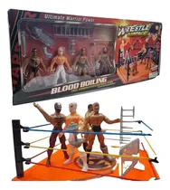 Comprar Ring De Lucha Libre Con 4 Muñecos Luchadores Con Accesorios