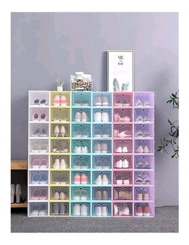 Imagen 5 de 9 de Zapateras Cajas Organizadoras De Zapatos Apilables 6 Pares