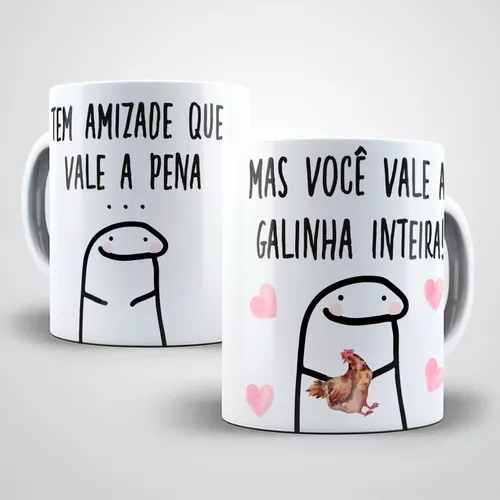 Caneca Casal Divertida Feliz Bastante Tempo de Muita Coisa