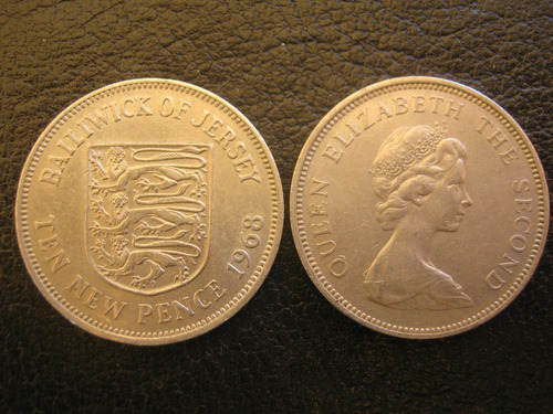 Jersey 10 New Pence 1968