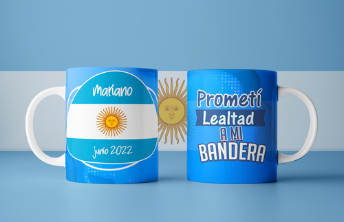 Kit Imprimible Plantillas Tazas Jura Lealtad Bandera M8