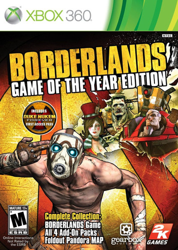 Videojuego Borderlands Edición Juego Del Año Xbox 360