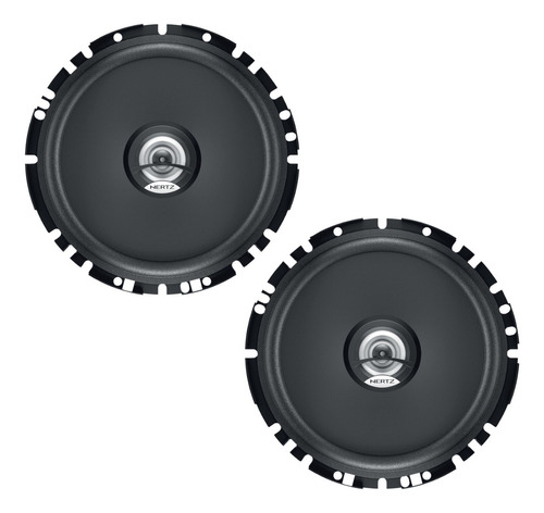 Par De Alto Falantes Hertz Coaxial Dcx 170.3 6 Pol 100w Rms Cor Preto