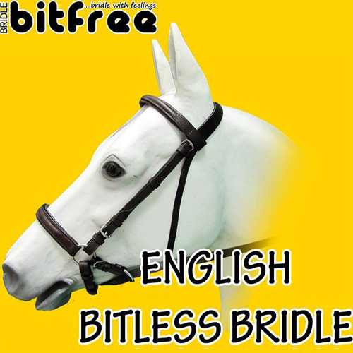 Hilason Bitfree Leather Ingl Bitless Bridle Horse Reins