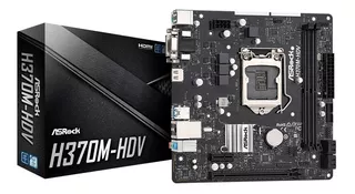 Placa Asrock H370m-hdv Lga 1151 Intel H370 Ddr4 Pciex Sata 3