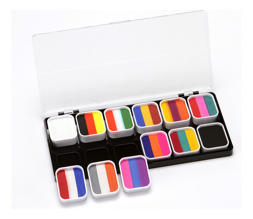 Pintura Facial E Corporal De 12 Cores, Ativada Por Água, Maq
