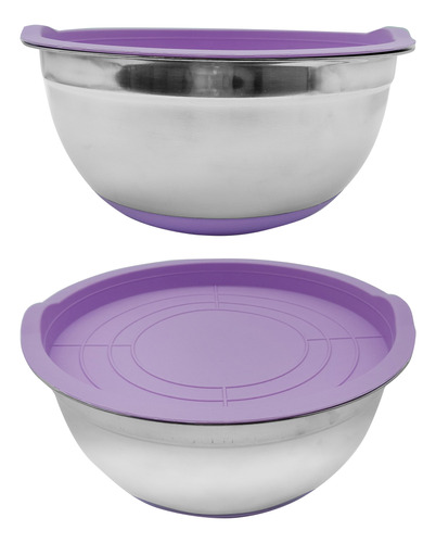 Bowl Acero Inoxidable, 24cm Base De Silicona - 13128