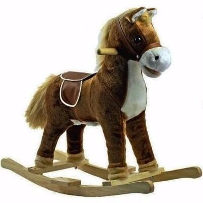 Caballo Balancin Madera Felpa Oferta