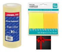 Comprar Cinta Adhesiva Janel 18 X 33m Diurex Pack 10 Rollos+obsequio