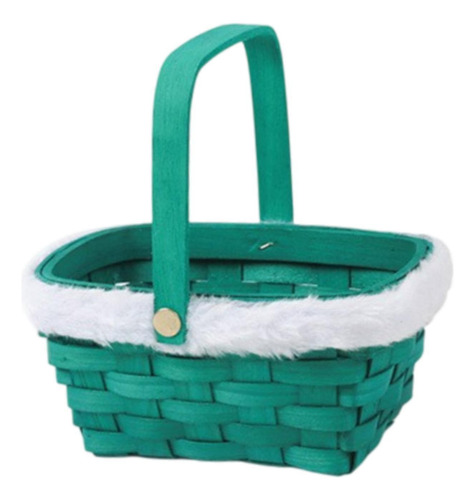 Cesta De Regalo De Navidad, Cesta De Verde Con Embalaje