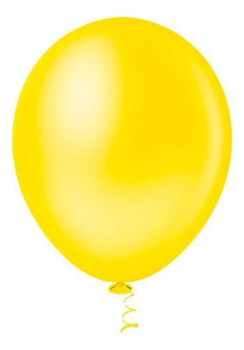 Balão Bexiga Liso Festa Decoração 9 Polegadas C/ 50 Und Cor Amarelo