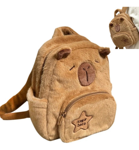 Mochila Para Mujer, Bonita Imagen De Capibara, Tamaño Grande