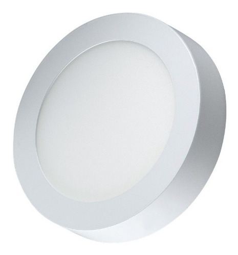 Panel Plafon Superficial Led Redondo 6w Luz Fria Dia