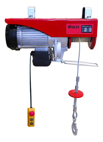 Talha Guincho Elét 150/300kg + Carro Trolley Manual Polti Cor Vermelho Quantidade De 1 220v