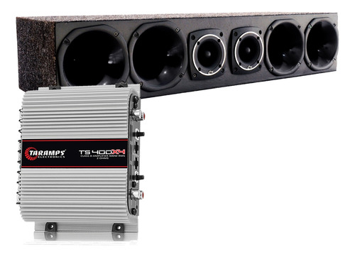 Caixa Som Corneteira + 4 Driver + 2 Tweeter + Modulo Taramps