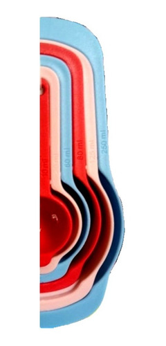 Set De 6 Cucharas Tazas Medidoras De Colores