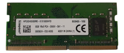 Se Aplica A Memoria Ram De 8gb 1rx8 Pc4-2666v Sodimm Laptop