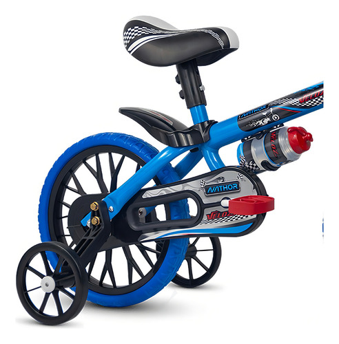 Bicicleta Infantil Aro 12 Veloz Com Capacete Preto - Nathor
