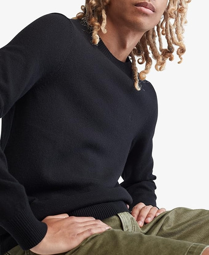 Sweater Calvin Klein Lana Merino Hombre Negro