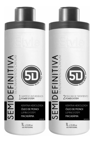 Kit Semi Definitiva 5d Afro C/ Formol Alisa100% Força Máxima