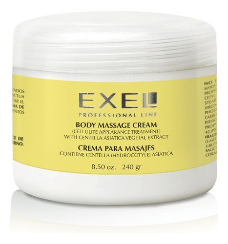 Crema Para Masajes Con Centella Asiática Exel X240g