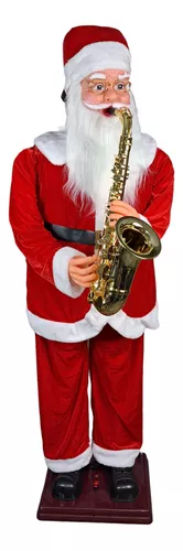 Papai Noel Boneco Natal Enfeite Jingle Bell Rock 34cm Dançando Som