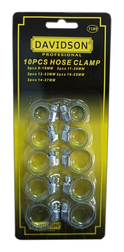 Juego Abrazaderas 10 Pcs 8 / 27 Mm - Electroimporta - 