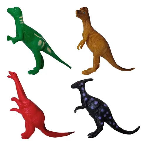 Conjunto Ausini 17 Peças Dinossauros Rex 15cm Crianças 3-7 A