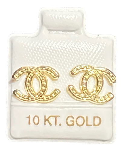 Broquel Elegante 10k  Arete Oro Tendencia Moda Lujo 