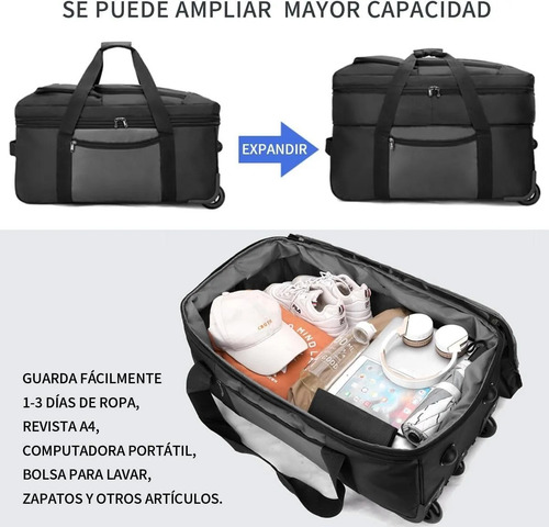 Maletas De Viaje 28 Pulgadas, Mochila De Viaje Negro Negro