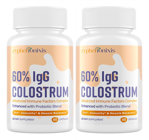 Cápsulas De Suplemento Zypherionixis Colostro Bovino 1300mg