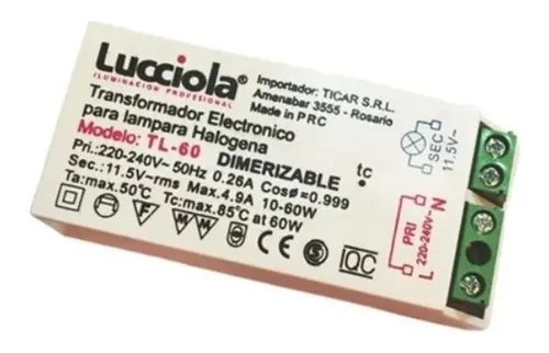 Trafo Transformador Electronico 60w Dimerizable Dicro Ar111