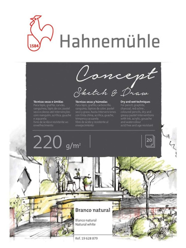 Block Hahnemühle Concept Sketch & Draw 21 X 29,7 Cm 220 G/m2