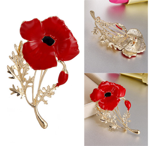 Broche Con Goteo Rojo Y Clavel Para Mujer Boutonniere Day 60