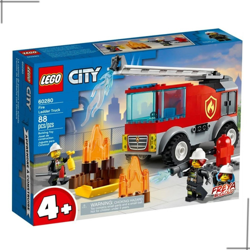 Lego City Caminhao Dos Bombeiros Com Escada 60280 Quantidade de peças 88