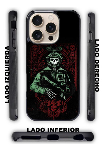 Funda Antigolpes Para Iphone Y Otros Ghost Call Of Duty No.5 Negro Iphone 7 Plus / 8 Plus