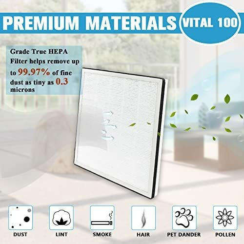 Filtro Vital 100 Compatible Levoit, 3-en-1, Carbón