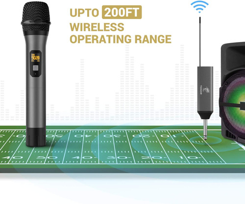 Wireless Microphone, Tonor Tw-620, Uhf, Metal, Rechargeable