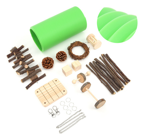 Juego De 12 Accesorios De Madera Para Jaulas De Hámster
