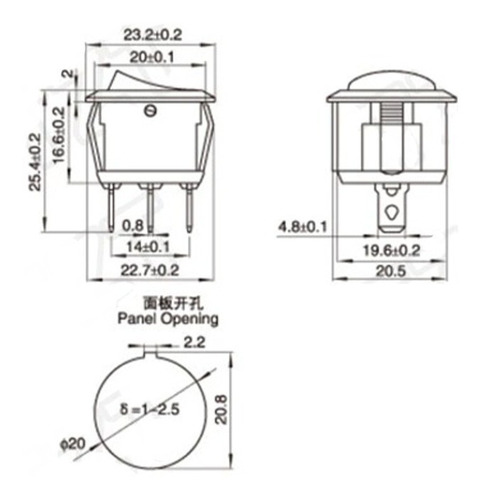 Pack 10pcs Interruptores Negros Plást 6a/250vac 10a/125vac