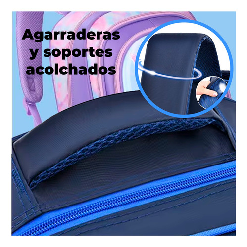 Maleta Mochila 3 En 1 Con Ruedas Y Accesorios Diseño Unicorn