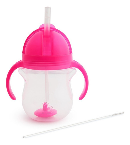 Copa De Entrenamiento Click Locky Pink Straw, Diseño Munchkin Smooth