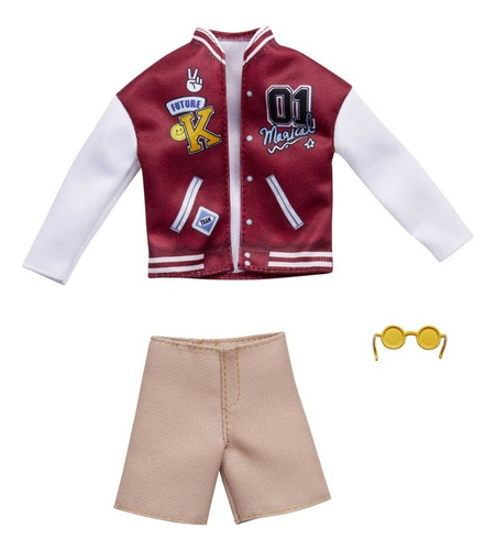 Ropa Barbie - Campera, Pantalon Corto Y Anteojos Para Ken